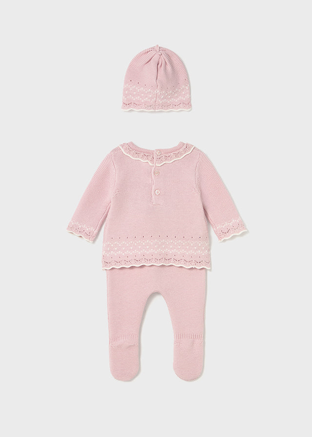 tutina in tricot con cappellino