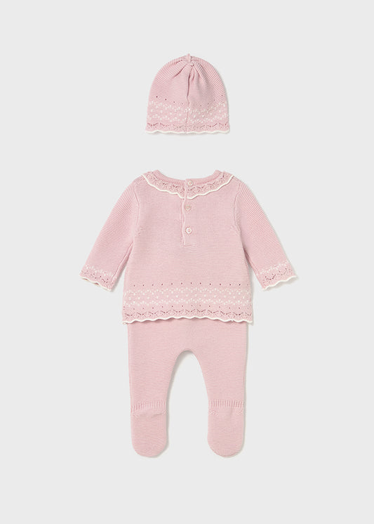 tutina in tricot con cappellino