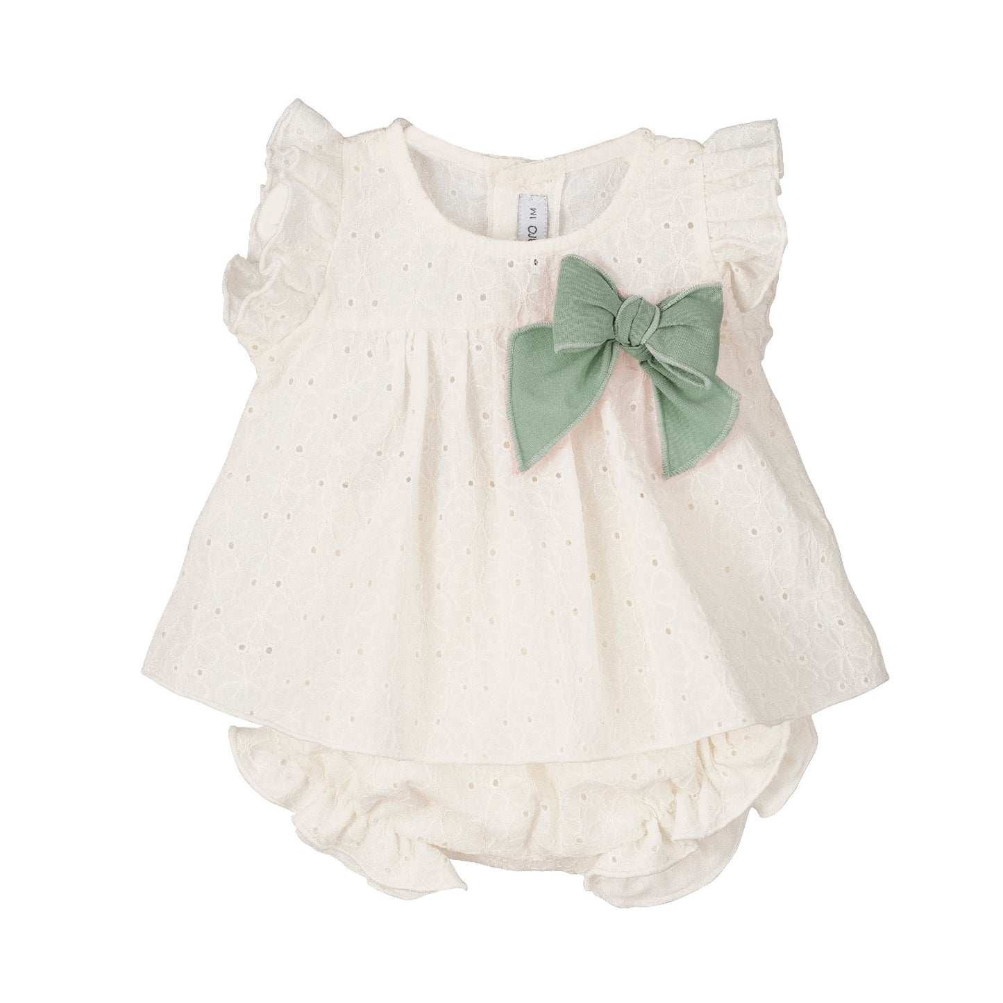 Completo blusa con coulotte in sangallo