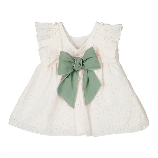 Abito in sangallo con fiocco