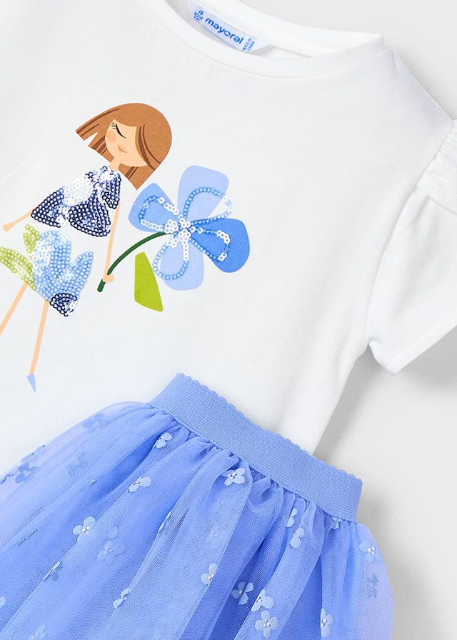 Completo con gonna in tulle