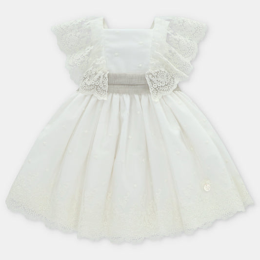 Abito ricamato con pizzo