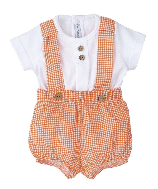 Salopette con t shirt