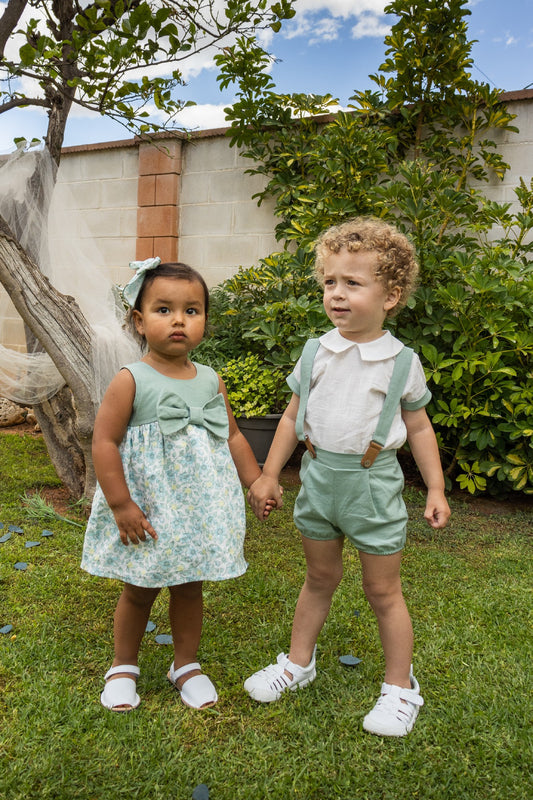 Salopette con camicina