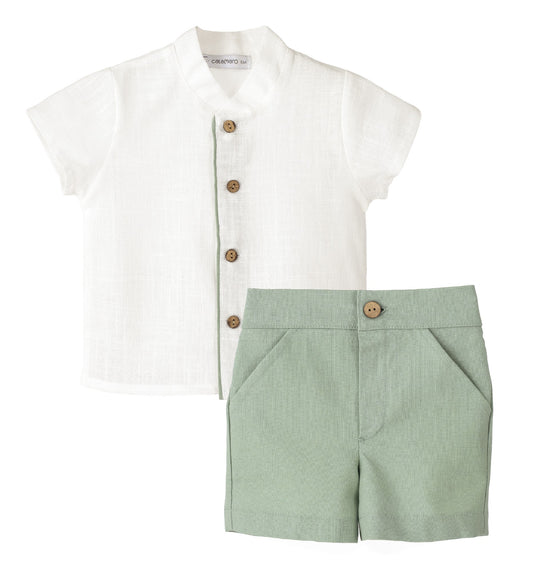 Completo camicina coreana con bermuda