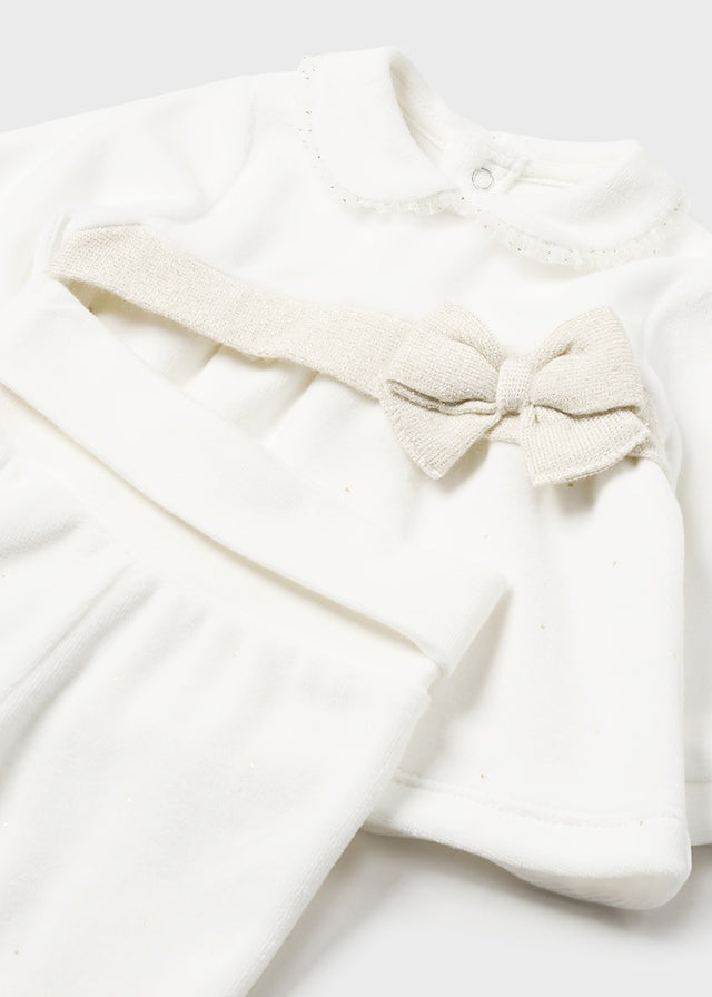 tutina spezzata con fiocco glitter