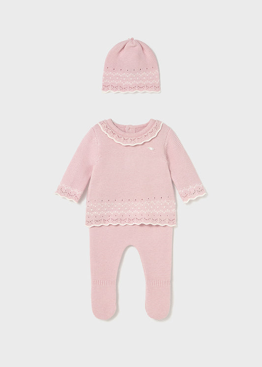 tutina in tricot con cappellino