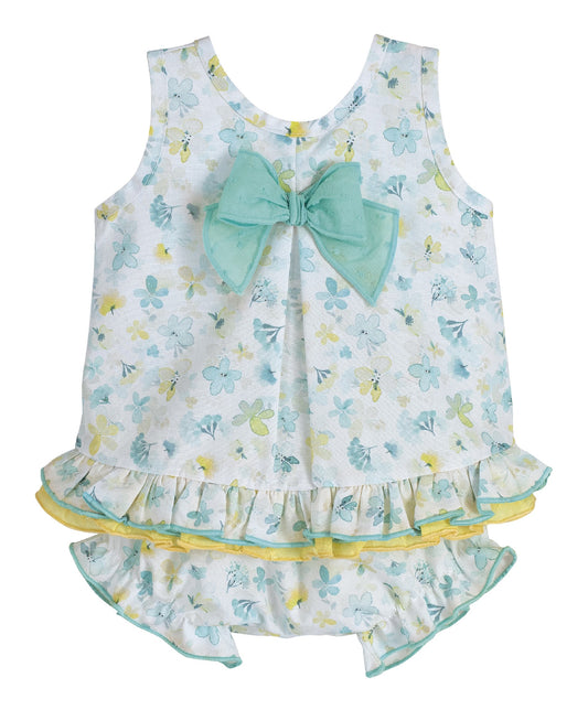 Completo blusa con fiocco e coulotte