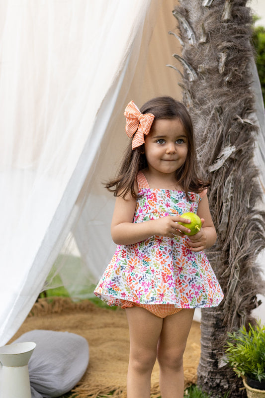 Completo blusa con fiocco e coulotte