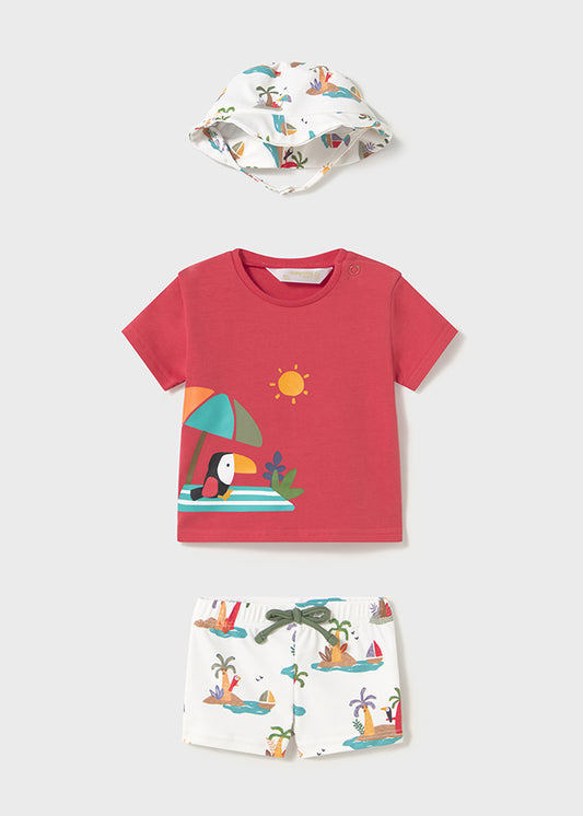 Completo shirt costume e cappellino